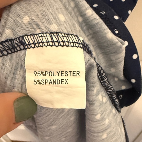 Navy Polka Dot Halter Dress - Picture 5 of 5